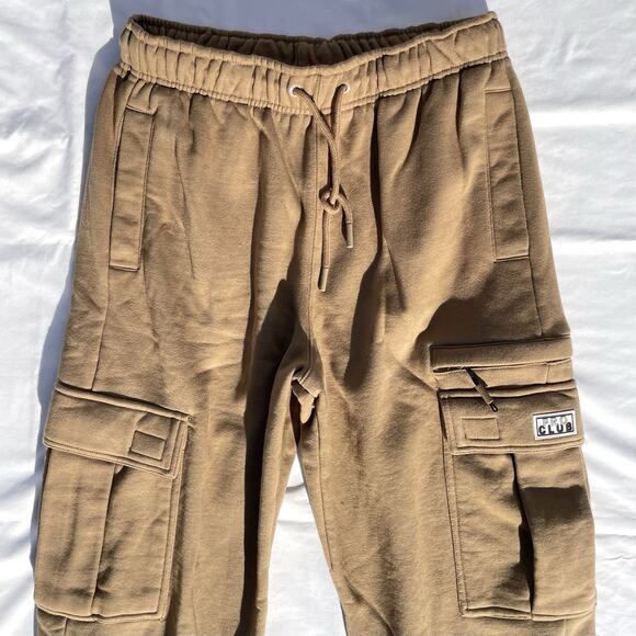 Pro Club Heavy Weight Sweatpants Mens Medium Brown Cargo Pants - Picture 2 of 7
